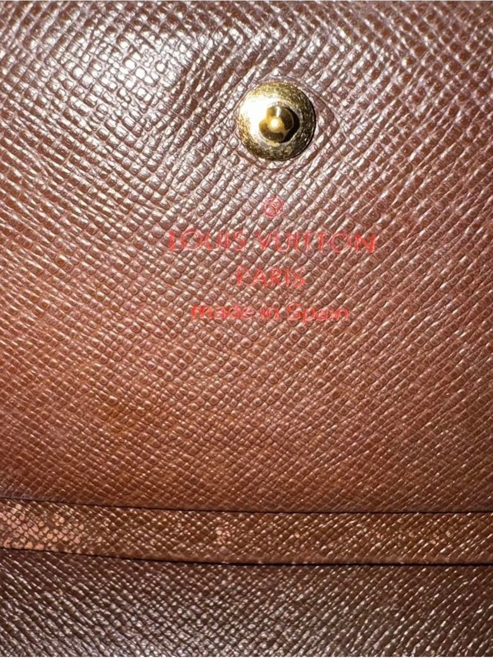 Louis Vuitton Brown Damier Ebene Checkered Wallet